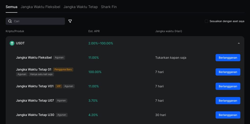BingX Produk Staking dan Earn