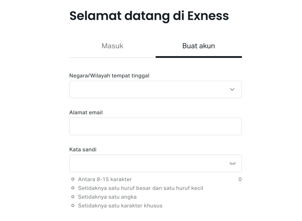 Exness.com Daftar