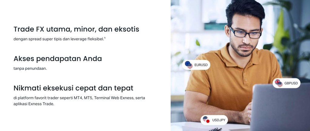Exness - EUR/USD (Pasangan Forex Paling Popular)