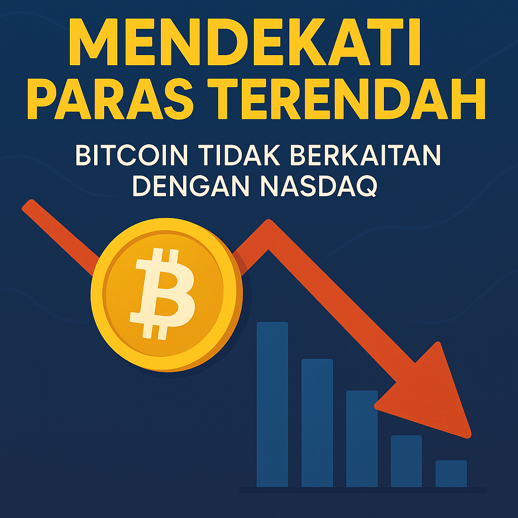 Bitcoin Mungkin Mendekati Paras Terendah: Analisis Berdasarkan Putusnya Korelasi dengan Nasdaq 100